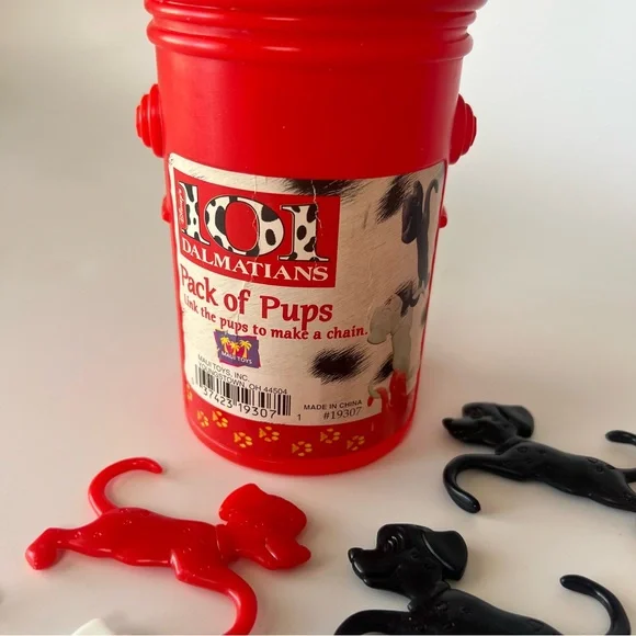 Vintage Disney 101 Dalmatians Pack of Pups Chain Link Toy - Picture 3 of 5